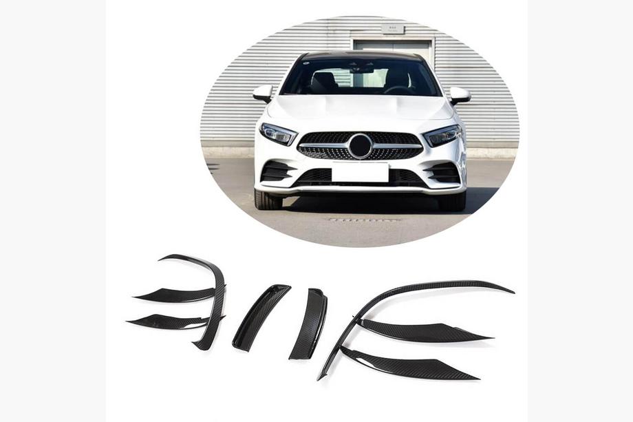 Mercedes A-klasse W177 2018– Frontkofanger-tilbehør (til AMG-Line SD 2018-2021, Carbon) Image