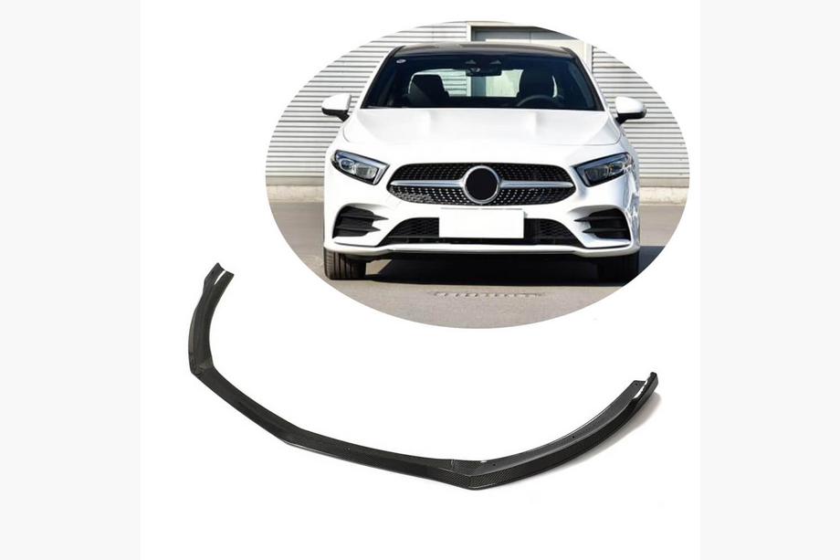 Mercedes A-klasse W177 2018– Frontspoiler-læbe cover Lip V2 (til AMG-Line SD 2018-2021, carbon) Image