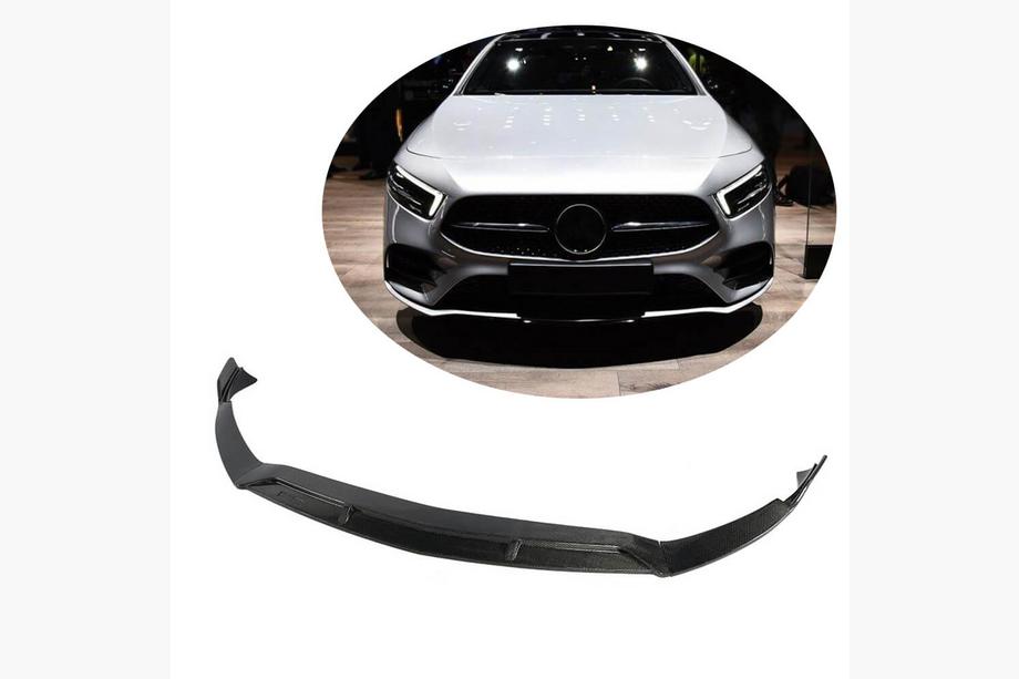 Mercedes A-klasse W177 2018– Frontlæbe til forkofanger Lip V3 (til AMG-Line SD 2018-2021, carbon) Image