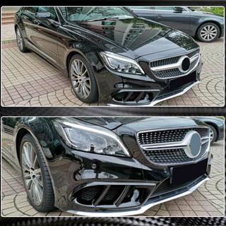 Carbon frontbumper-læber (til AMG-Line SD 2015-2018) foto 3