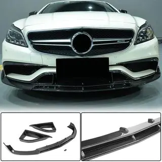 Frontlæbe til forreste kofanger Lip V1 (til CLS63 AMG SD 2015-2018, carbon) foto 1