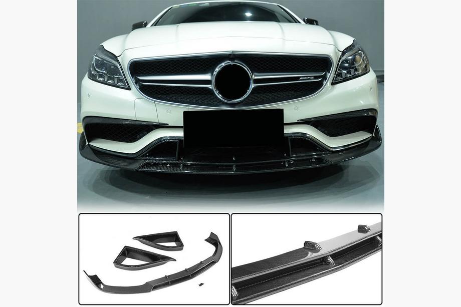 Mercedes CLS C218 2011–2018 Frontlæbe til forreste kofanger Lip V1 (til CLS63 AMG SD 2015-2018, carbon) Foto 1