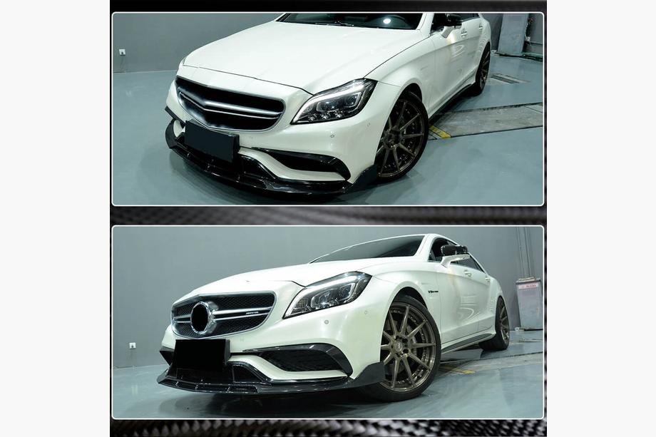Mercedes CLS C218 2011–2018 Frontlæbe til forreste kofanger Lip V1 (til CLS63 AMG SD 2015-2018, carbon) Foto 5