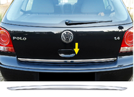 Volkswagen Polo 2001–2009 Bagklap kantliste 2005-2009 (rustfrit stål) foto 2