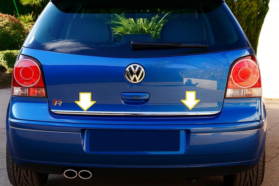 Volkswagen Polo 2001–2009 Bagklap kantliste 2005-2009 (rustfrit stål) Image