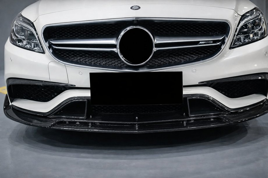 Mercedes CLS C218 2011–2018 Frontlæbe til kofanger Lip V2 (til CLS63 AMG SD 2015-2018, carbon) Foto 4