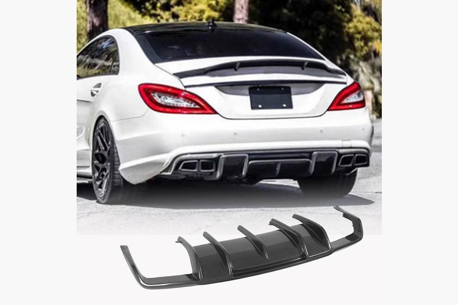Mercedes CLS C218 2011–2018 Diffuser til bagkofanger (til AMG-Line/CLS63 AMG 2011-2014, carbon) Image