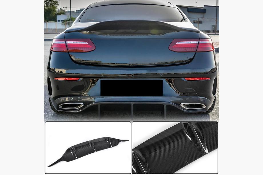 Mercedes E-klasse Coupé C238 2016–2024 Bagkofanger diffuser V2 (til AMG-Line 2017-2019, carbon) Image