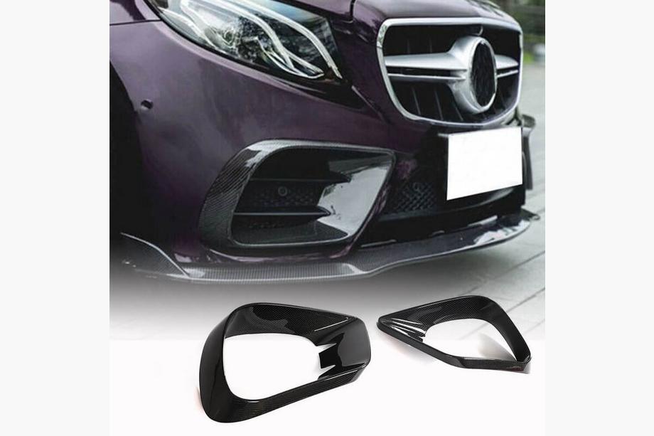 Mercedes E-klasse Coupé C238 2016–2024 Påsætninger til frontkofanger (til AMG-Line 2017-2019, carbon) Image