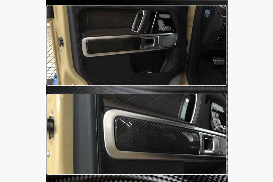 Mercedes G-Class W463 2018–2024 Indvendige dørbeklædningslister (tør carbon) Foto 3