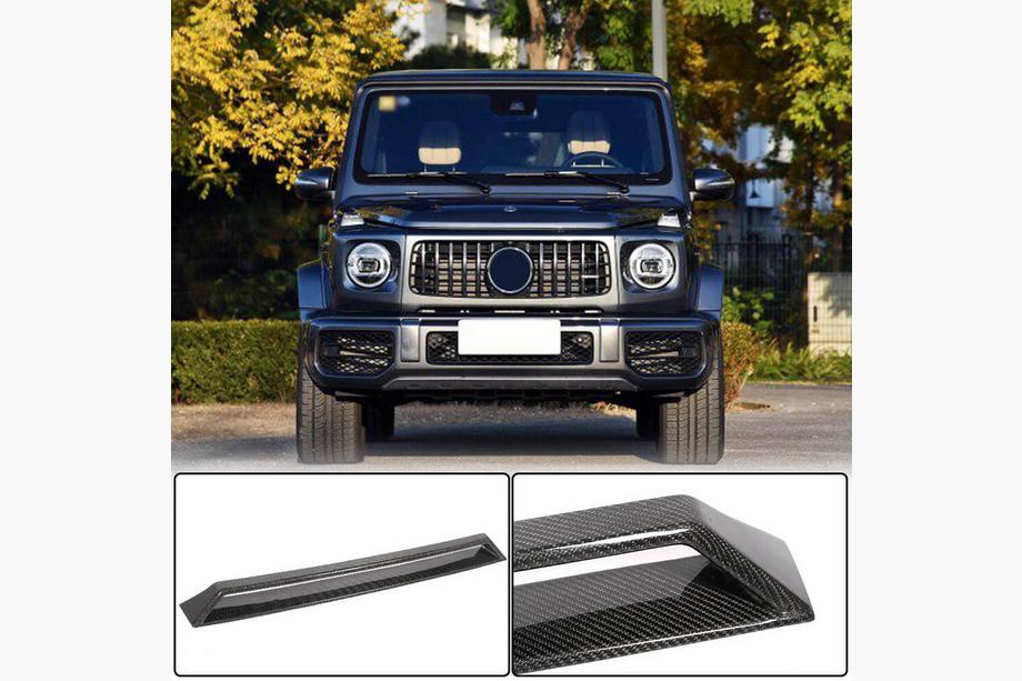 Mercedes G-Class W463 2018–2024 Frontkofanger-læbe V2 (til G63 AMG, dry carbon) Image