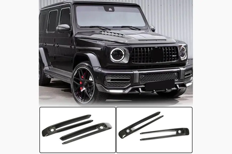 Mercedes G-Class W463 2018–2024 Kulfiber tågelygteafdækninger (til G63 AMG) Image