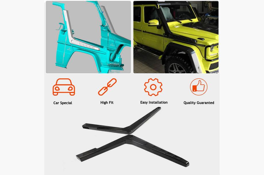Mercedes G-Klasse W463 1990–2018 Snorkel (til 2004-2018, 2 stk., carbon) Foto 2