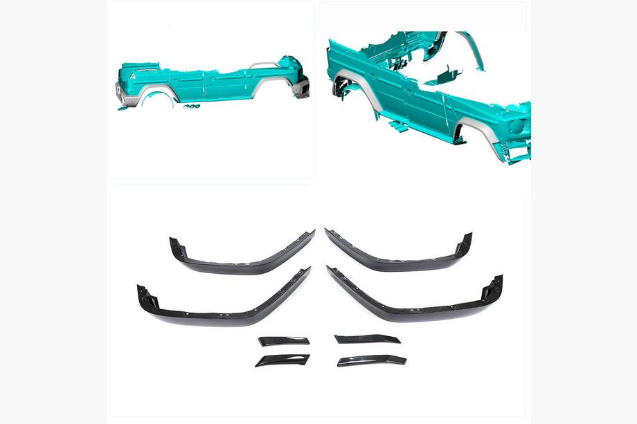 Mercedes G-Class W463 2018–2024 Skærmkantudvidere (til Carbon Set bodykit, carbon) Foto 2