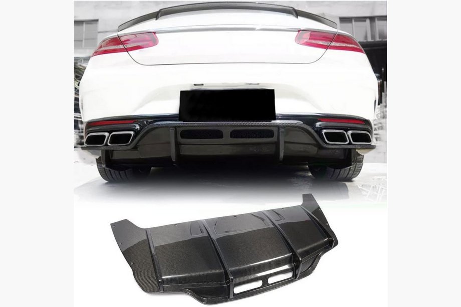 Mercedes S-class C217 Coupé 2014–2020 Bagkofanger diffuser (til AMG-Line 2015-2018, Carbon) Image