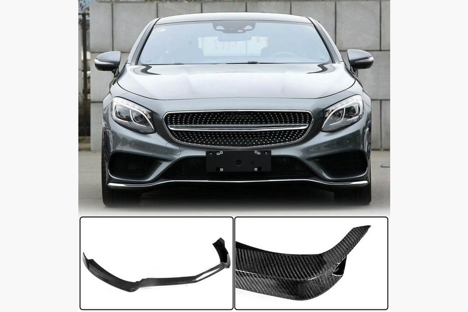 Mercedes S-class C217 Coupé 2014–2020 Frontlæbe til forreste kofanger Lip V1 (til AMG-Line 2015-2018, carbon) Image