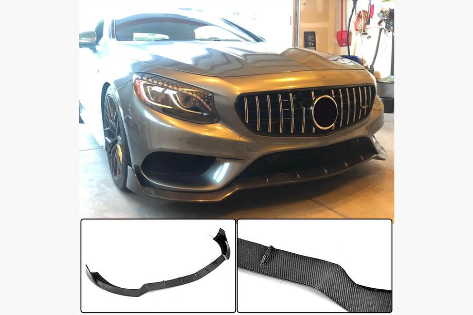 Mercedes S-class C217 Coupé 2014–2020 Frontspoiler læbe til forreste kofanger Lip V3 (til AMG-Line 2015-2018, carbon) Foto 2