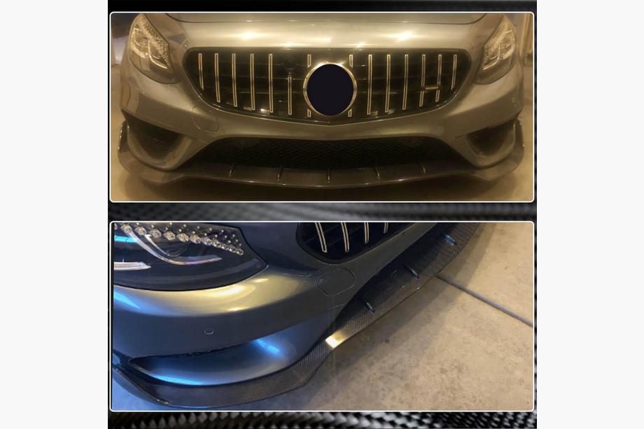 Mercedes S-class C217 Coupé 2014–2020 Frontspoiler læbe til forreste kofanger Lip V3 (til AMG-Line 2015-2018, carbon) Foto 4
