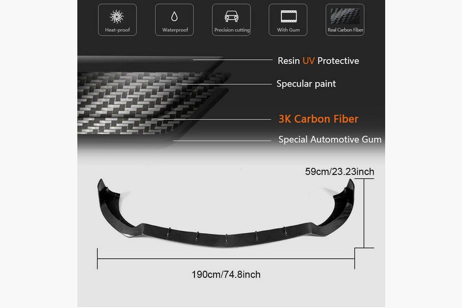 Mercedes S-class C217 Coupé 2014–2020 Frontspoiler læbe til forreste kofanger Lip V3 (til AMG-Line 2015-2018, carbon) Foto 6