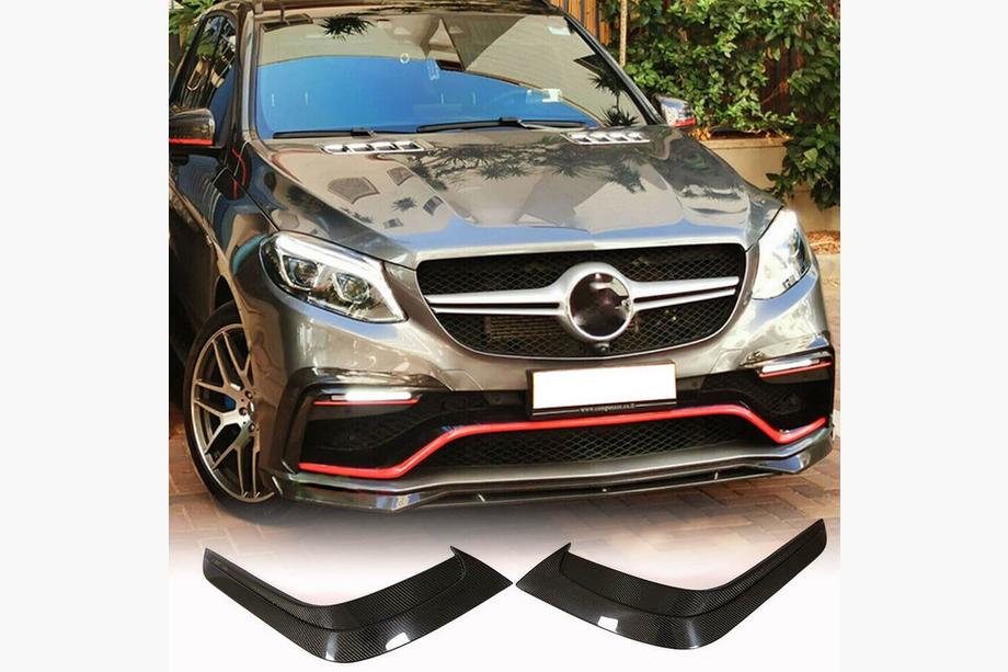 Mercedes GLE Coupé C292 2015–2019 Kulfiber frontkofanger-indsatser (til GLE63 AMG) Image