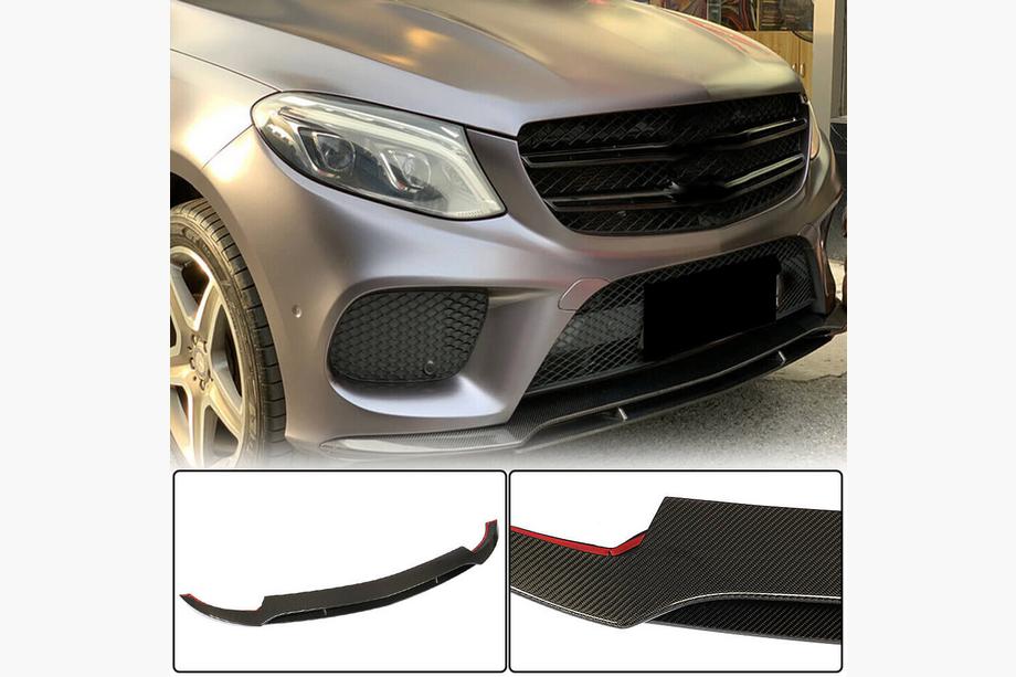 Mercedes GLE Coupé C292 2015–2019 Frontbumper-læbe (til GLE43 AMG, carbon) Image