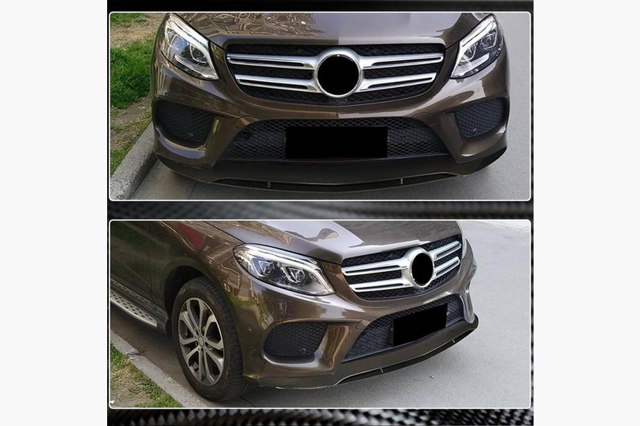Mercedes GLE Coupé C292 2015–2019 Frontbumper-læbe (til GLE43 AMG, carbon) Foto 2