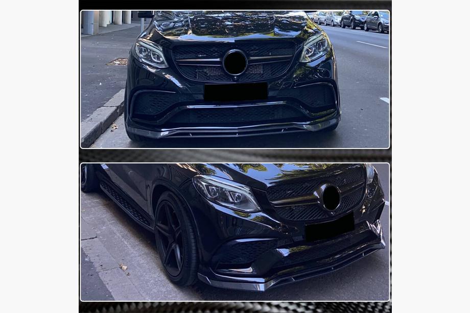 Mercedes GLE Coupé C292 2015–2019 Frontspoilerlæbe til forreste kofanger (til GLE63 AMG, plast) Foto 5