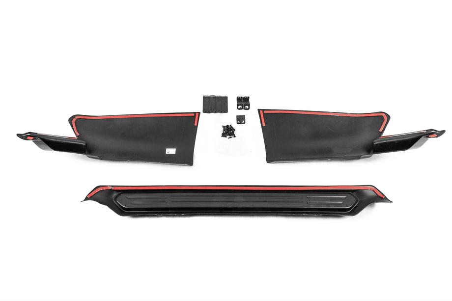 Toyota Land Cruiser Prado 150 2009–2023 Bagdiffuser i 3 dele TRD (til 2017+) Sort Foto 6