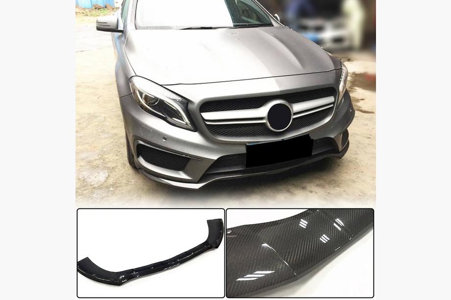 Mercedes GLA X156 2014–2019 Frontlæbe til forreste kofanger Lip (til GLA45 AMG 2013-2016, carbon) Image