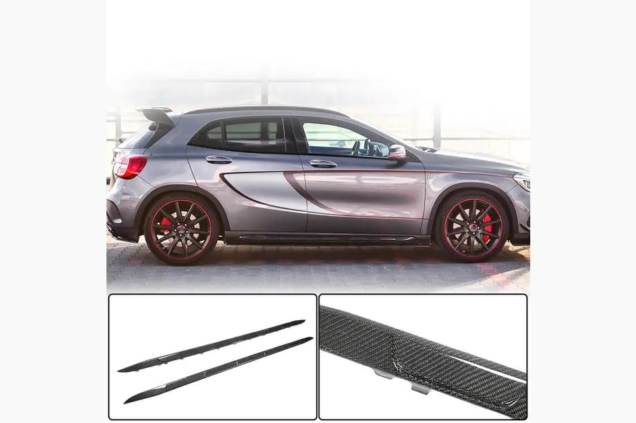 Mercedes GLA X156 2014–2019 Sideskørter (til GLA45 AMG 2013-2016, kolfiber) Image
