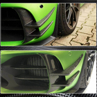 Mercedes AMG GT C190/R190 2014–2022 V2 kofangerpåsatser til frontkofanger (til GT R 2016-2019, tør kulfiber) foto 5