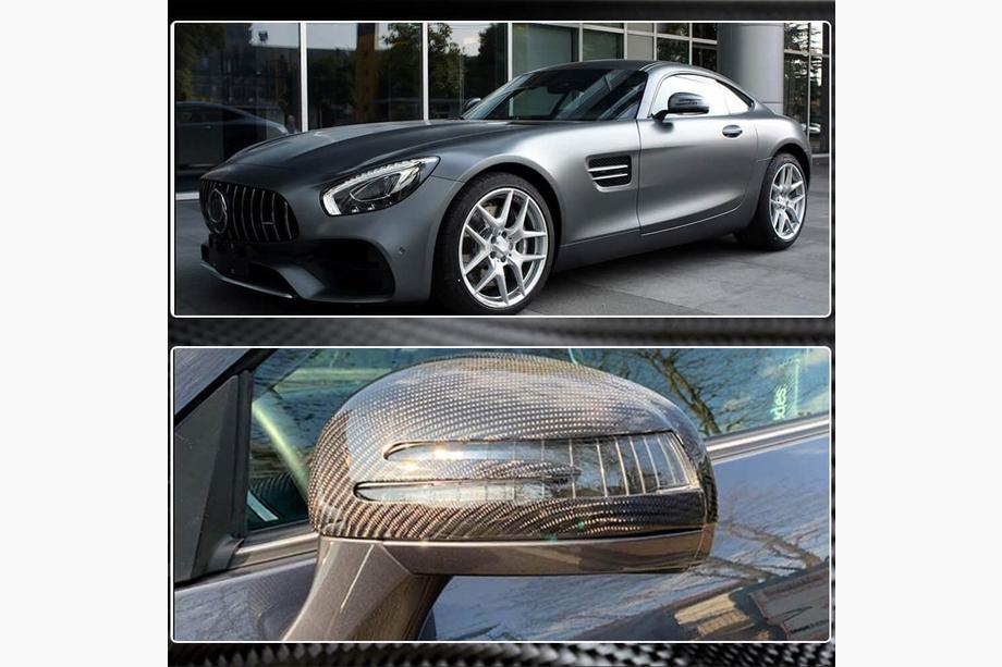 Mercedes AMG GT C190/R190 2014–2022 Spejlkåber (tør carbon) Foto 4