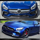Mercedes AMG GT C190/R190 2014–2022 Front kofangerlæbe Lip (til 2015-2017, carbon) foto 3