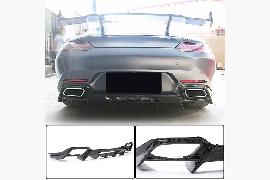 Mercedes AMG GT C190/R190 2014–2022 Bagkofanger diffuser (til 2015-2017, carbon) Image