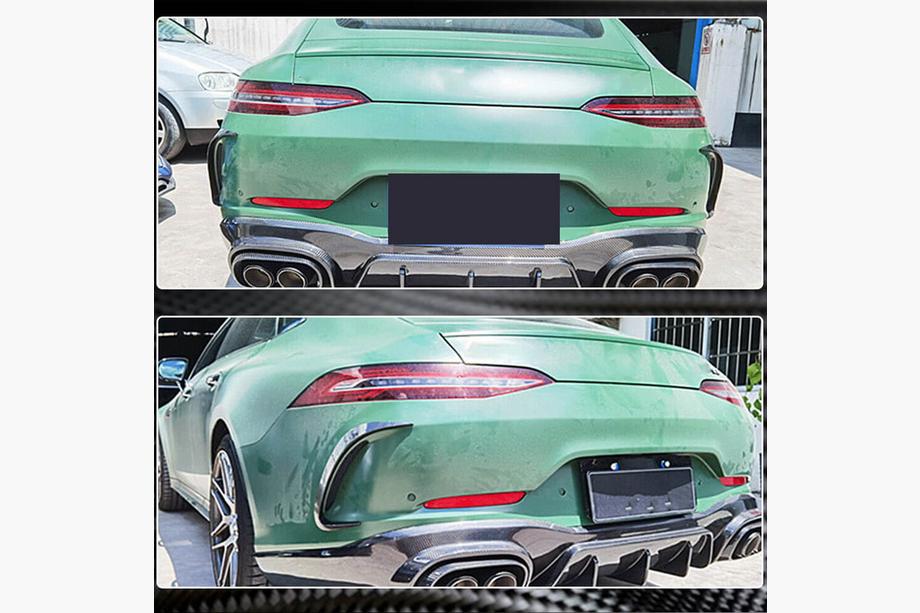 Mercedes AMG GT 4 X290 2018– Bagkofangerlister V2 (til GT63 2018-2022, carbon) Foto 4