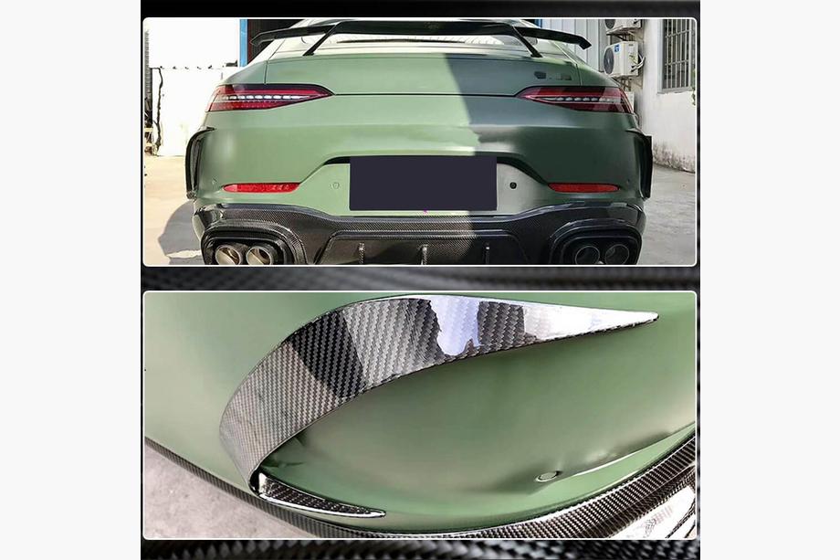 Mercedes AMG GT 4 X290 2018– Bagkofangerlister V2 (til GT63 2018-2022, carbon) Foto 5