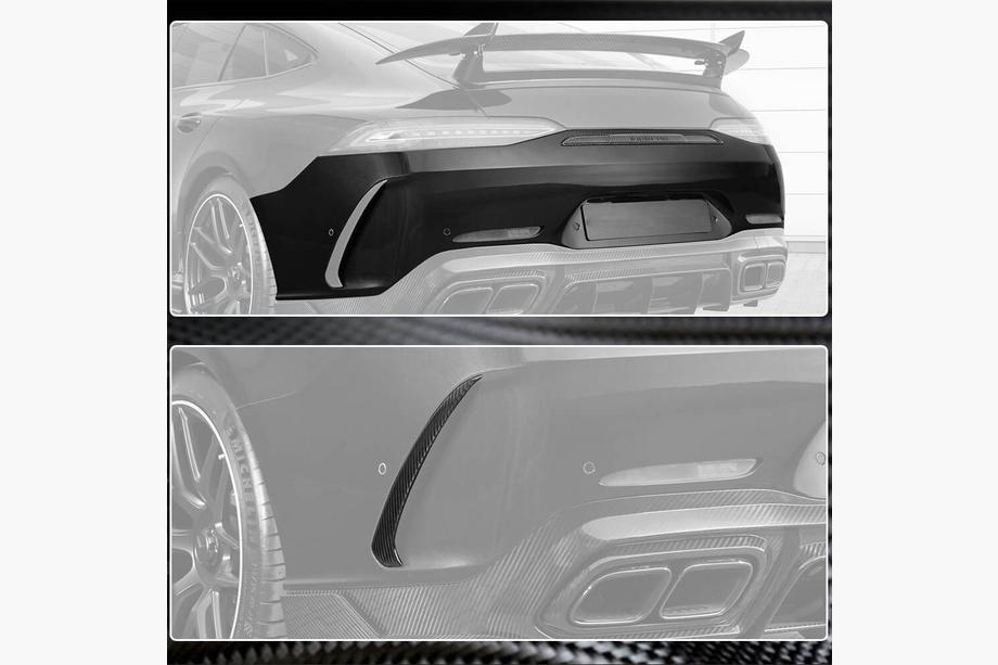 Mercedes AMG GT 4 X290 2018– Bagkofanger-indsatser V1 (til GT63 2018-2022, carbon) Foto 4