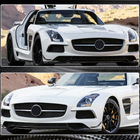 Mercedes SLS C197 2010–2014 Flap V2 frontkofanger-flaps (Carbon) foto 5