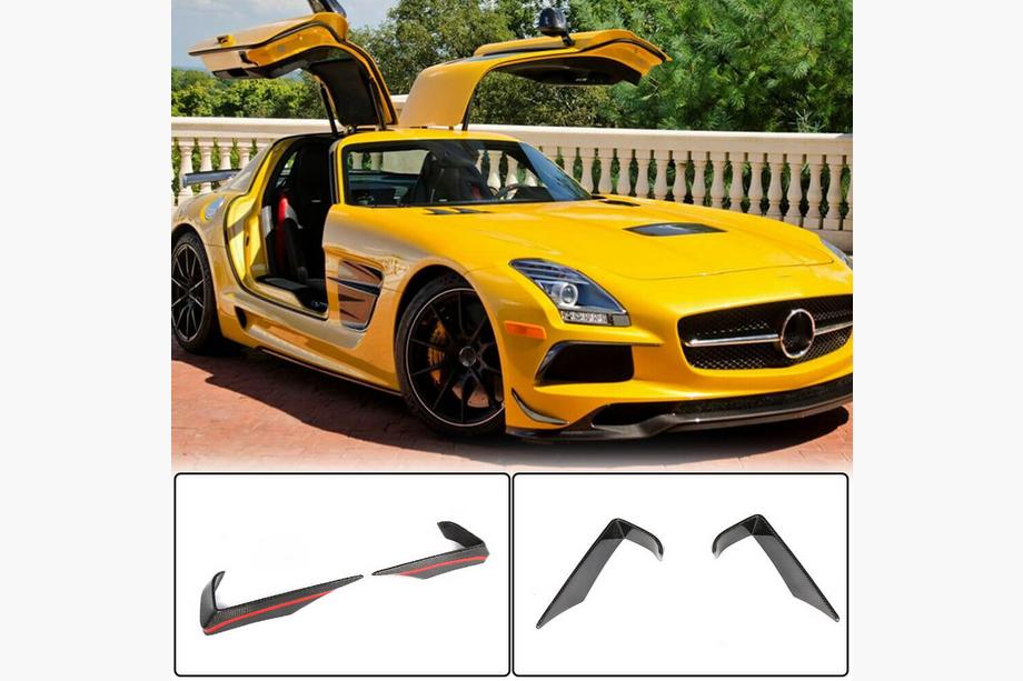 Mercedes SLS C197 2010–2014 Flap V2 frontkofanger-flaps (Carbon) Image