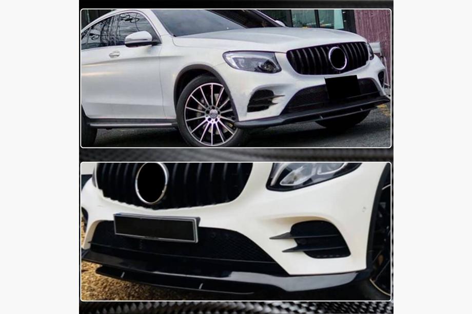 Mercedes GLC Coupé C253 2016–2023 Frontspoiler-læbe til forreste kofanger (til AMG-Line/GLC43 AMG, carbon) Foto 2