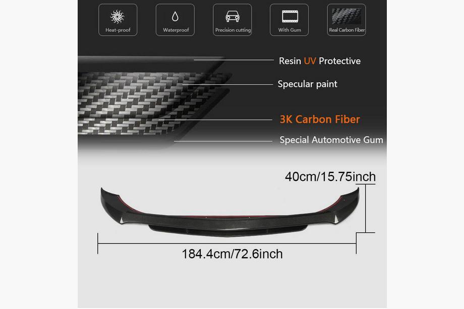 Mercedes GLC Coupé C253 2016–2023 Frontspoiler-læbe til forreste kofanger (til AMG-Line/GLC43 AMG, carbon) Foto 5