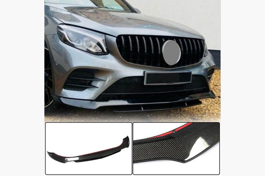 Mercedes GLC X253 2015–2022 Frontspoiler-læbe til forreste kofanger (til AMG-Line/GLC43 AMG, carbon) Image