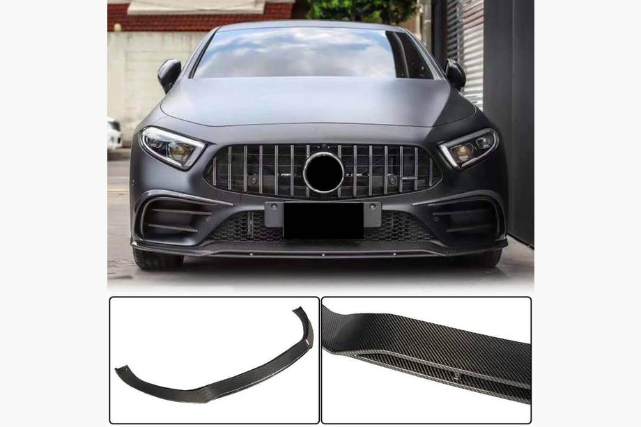 Mercedes CLS C257 2018– Frontlæbespoiler til forreste kofanger Lip (til AMG/AMG-Line 2018-2020, Carbon) Image