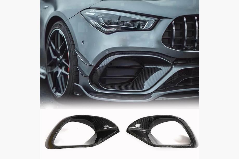 Mercedes CLA C118 2019– Kulfiber frontkofanger-tilføjelsesdele (til CLA45 AMG SD, Carbon) Image