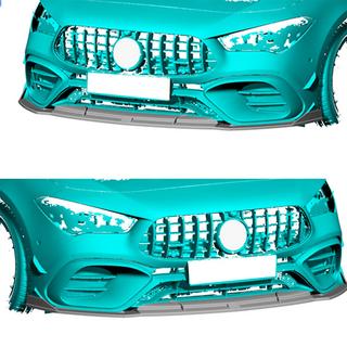 Frontbumper lip (til CLA45 AMG SD, kulfiber) foto 2