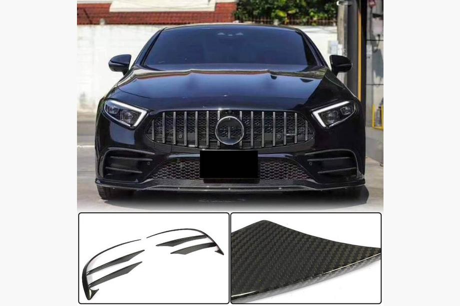 Mercedes CLS C257 2018– Frontkofangerlister (til AMG-Line 2018-2020, kulfiber) Image