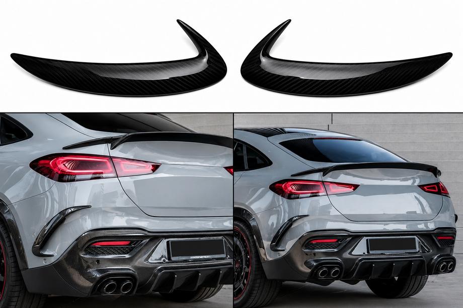 Mercedes GLE Coupé C167 2019– Bagkofangerlister (til GLE 350/GLE450/GLE63 2019-2023, kulfiber) Image