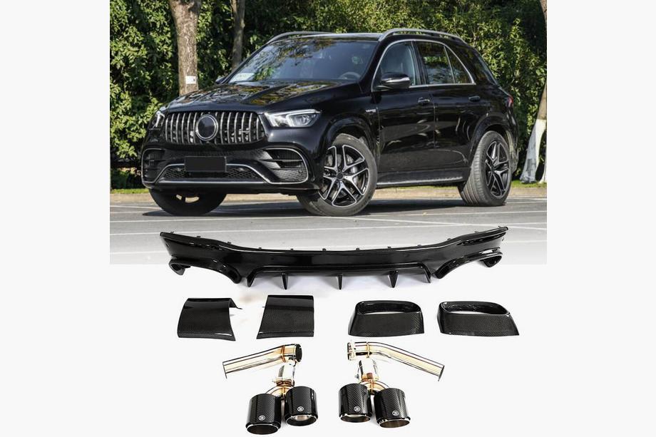 Mercedes GLE W167 2018– Bageste diffuser med udstødningsenderør til GLE63 Carbon (2018-2026) Image