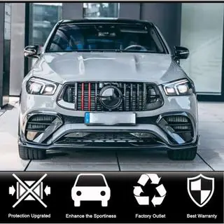 Lip-frontlæbe til forreste kofanger (til GLE53/AMG-Line 2019-2023, carbon) foto 2