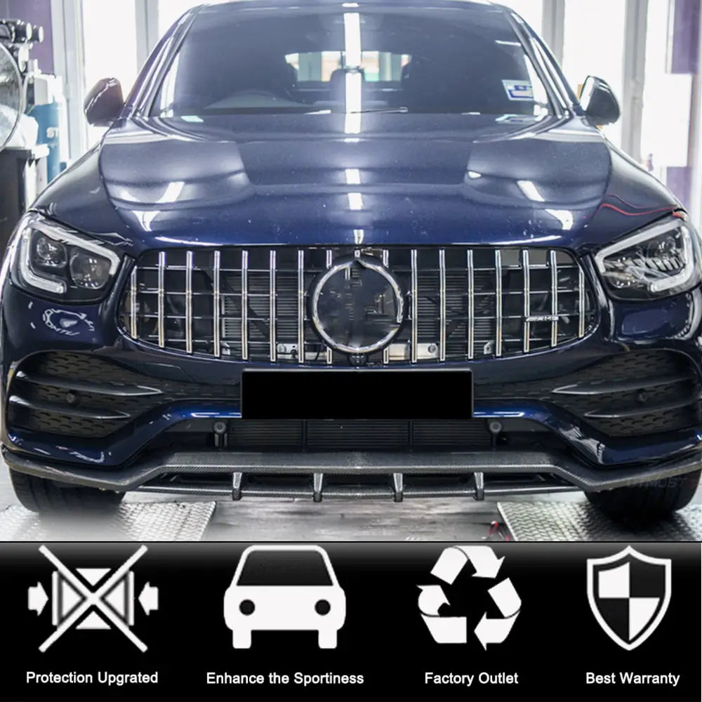 Frontspoiler-læbe Lip til forreste kofanger (til AMG-Line 2020+, kulfiber) foto 2
